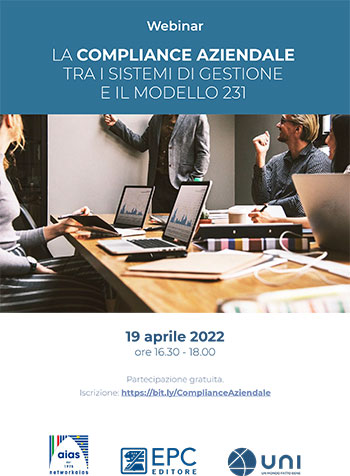 Locandina ComplianceAziendaleUNIISO37000 19042022