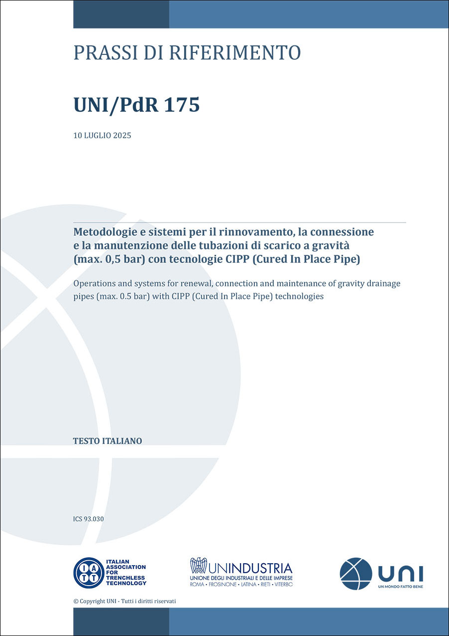 UNI/PdR 175: copertina