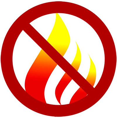 antincendio fiamma divieto