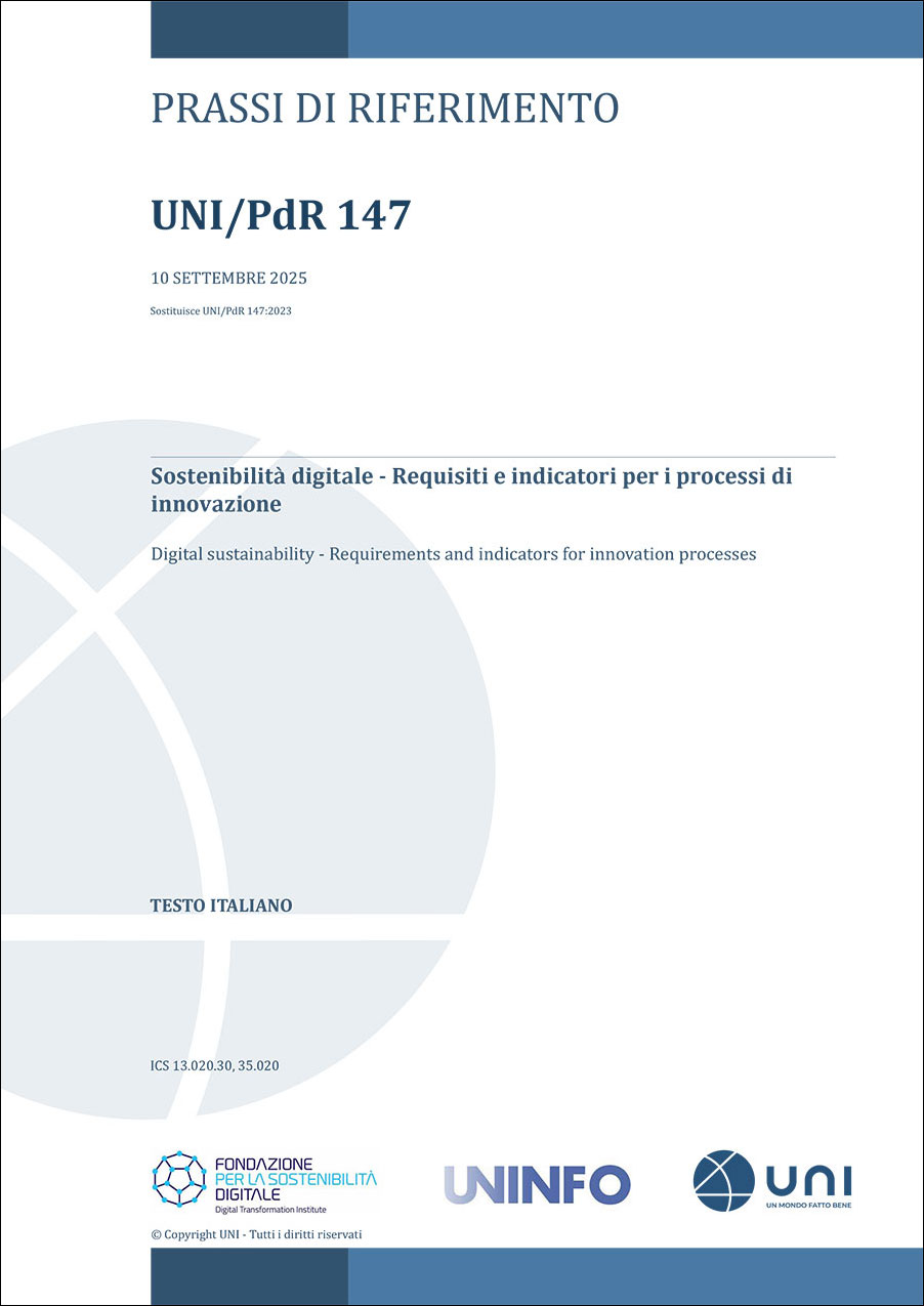 UNI/PdR 147:2025 Cover