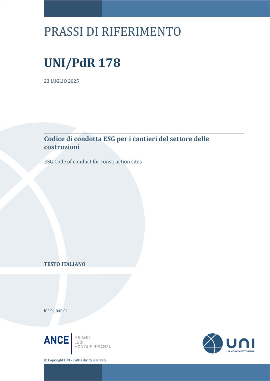 UNI/PdR 178: cover