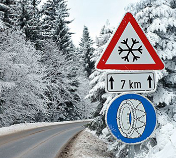 segnaletica stradale neve